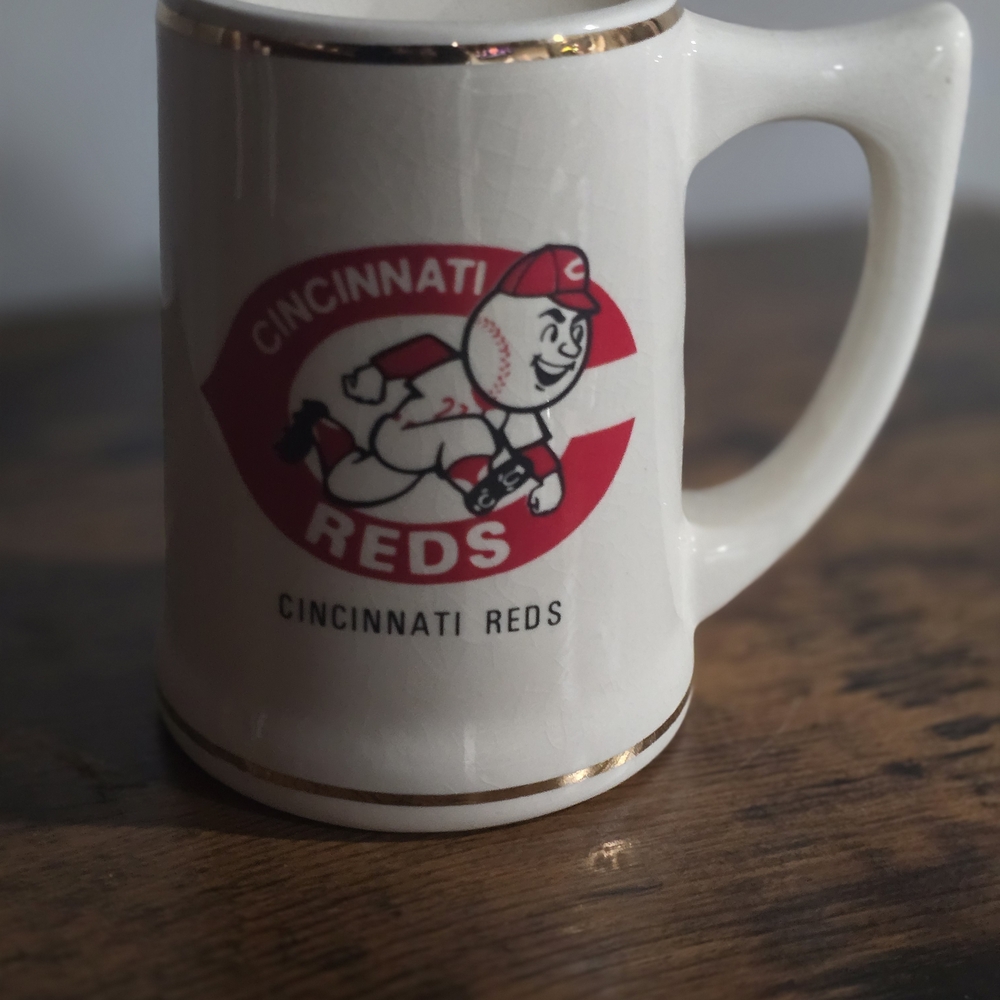 White Ceramic Mug with Gold Trim